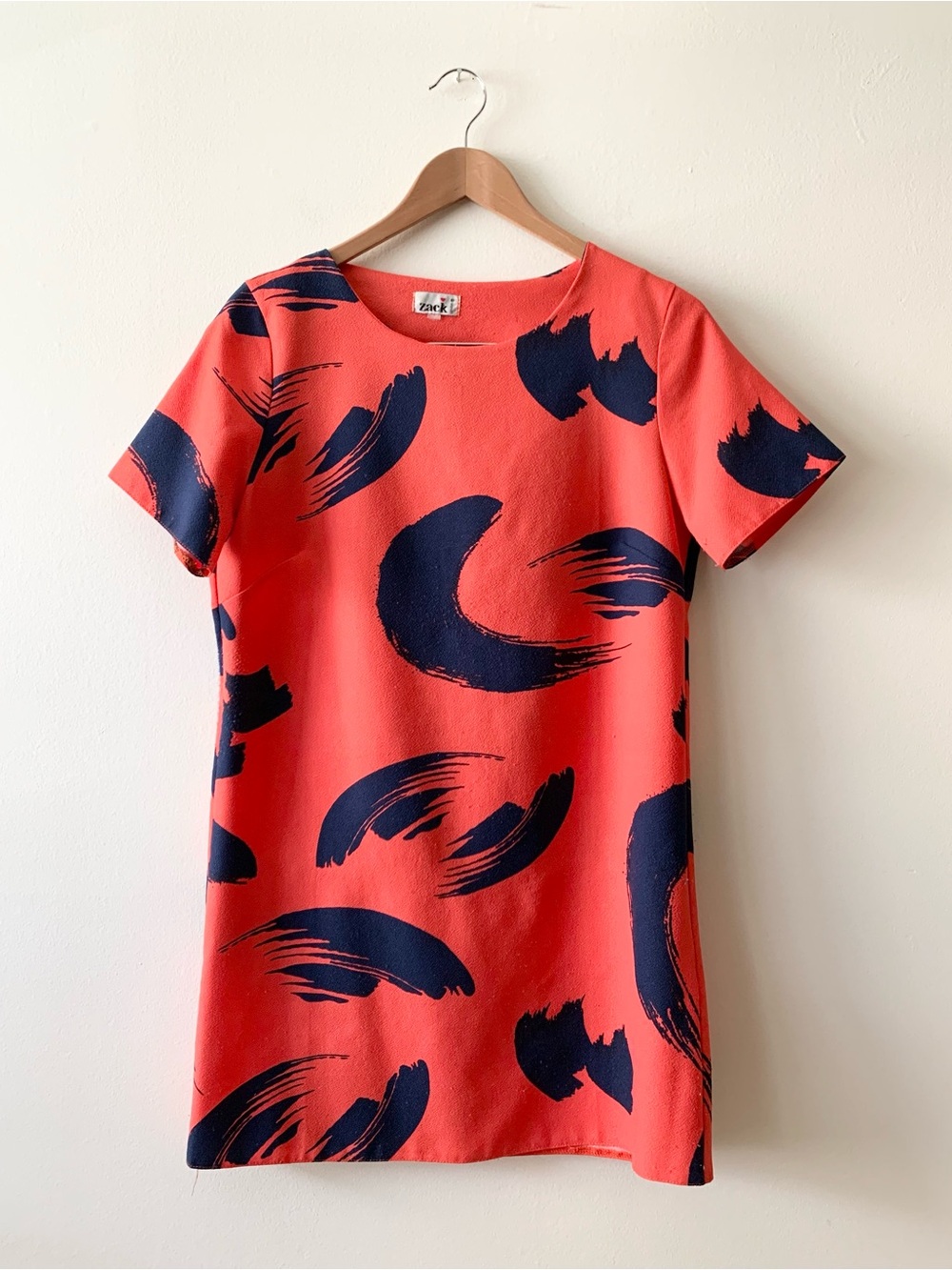 Zack London Shift Dress In Brush Print